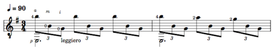 right hand fingering example